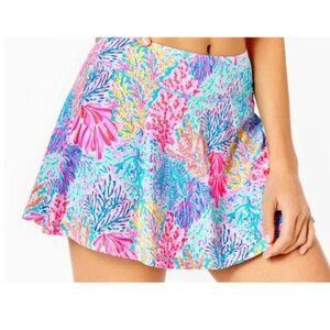 Lilly Pulitzer Luxletic Women's Aila Skort Skirt Small UPF 50+ Splashdance Coral